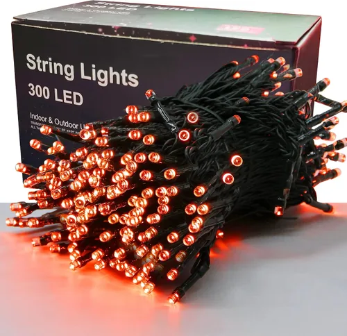 Vista 13 de LJLNION Guirnalda de 300 luces LED para exteriores e interiores, luces de Navidad súper brillantes extra largas de 98.5 pies, 8 modos