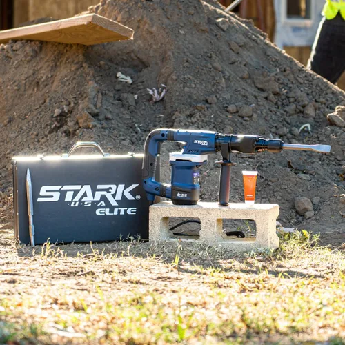 Vista 2 de Stark USA Martillo de demolición, martillo astillador eléctrico de 1200W, mango antivibración máximo de 3100BPM 14J