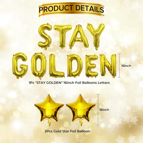 Vista 3 de Gold Birthday Decorations Golden Birthday Decor Golden Birthday Decorations For Girls Gold Party Decor Golden Girls Party Supplies Golden Girls