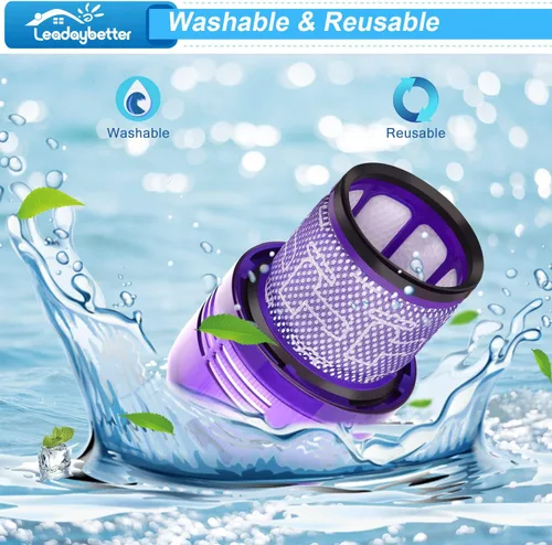 Vista 5 de Leadaybetter Filtro de repuesto para Dyson V11 Animal Extra Torque Drive Complete, V15 V15s Detect Submarino, SV14 SV15 SV17 SV22 SV28 Aspiradoras