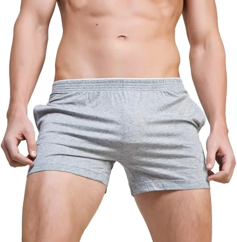 Vista 2 de Rexcyril Pantalones cortos de algodón para hombre, para correr, entrenamiento, gimnasio, descanso, dormir