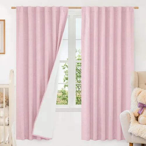 Vista 129 de LAMIT Cortinas opacas cortas de lino de 30 pulgadas para ventanas de cocina sobre el fregadero, cortinas de café texturizadas de lino marfil