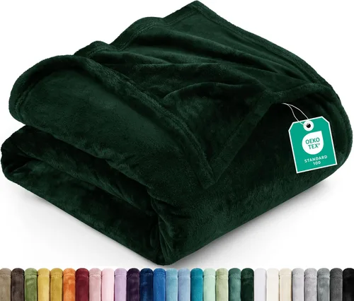 Vista 65 de Utopia Bedding - Manta de vellón de lujo, mullida, antiestática; manta de suave microfibra de 8.8 oz/yd² (300 g/m²) para sofá y cama; tamaño Gris