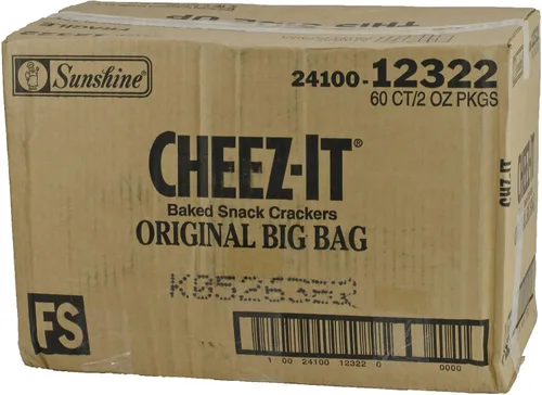 Vista 3 de CHEEZ-IT Galletas horneadas, galletas originales, bolsas de 2 onzas (paquete de 60)