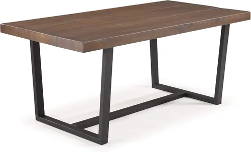 Vista 11 de Walker Edison mesa de comedor rectangular para 6 personas, de madera desgastada, de estilo moderno y campestre, 52 pulgadas, roble rústico