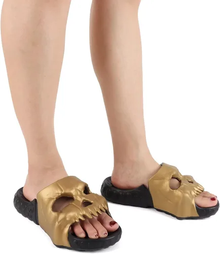 Vista 6 de Sandalias de calavera para hombres y mujeres, sandalias deportivas antideslizantes con nubes, sandalias de punta abierta, cómodas, para playa