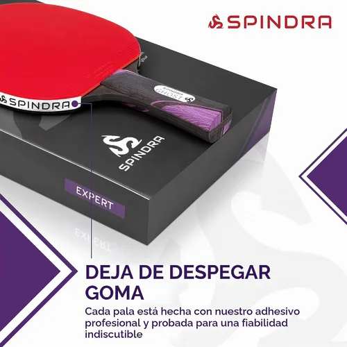 Vista 6 de Ghost Professional Competition Ping Pong Paddle y estuche de fibra de carbono Tecnología HSS para un máximo giro y control