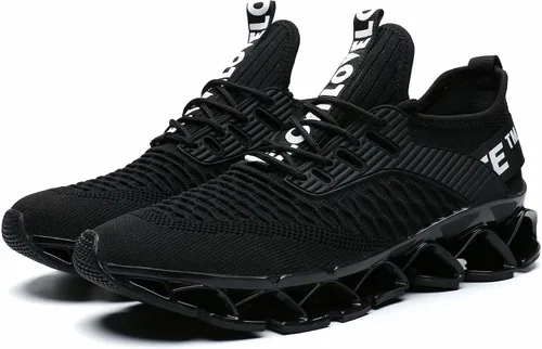 Vista 2 de Zapatos para correr para hombres, zapatos de deporte de moda, transpirable, antideslizante, gimnasio, deportes de trabajo, entrenadores