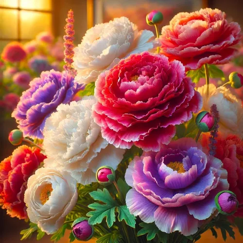 Vista 2 de Terry Poppy Mix - Semillas de doble flor para plantar flores anuales