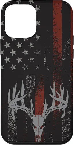 Vista 16 de Funda para iPhone 16 con la bandera americana de cola blanca ciervo Buck Hunting USA FLAG Hunter