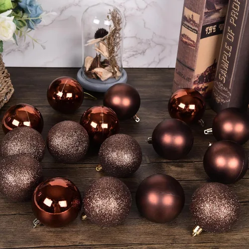 Vista 3 de 30 unidades de adornos de bola de Navidad, decoraciones de árbol irrompibles de 2.36", bola colgante perfecta para decoración de fiestas navideñas