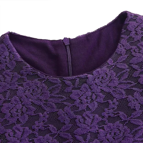 Vista 3 de KISSOURBABY Vestido vintage de encaje floral para niñas vestido bohemio de fiesta de princesa de manga 34