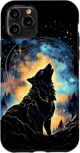 Vista 29 de Howling Wolf Space Galaxy Stars Wolves Animal Case for iPhone 17
