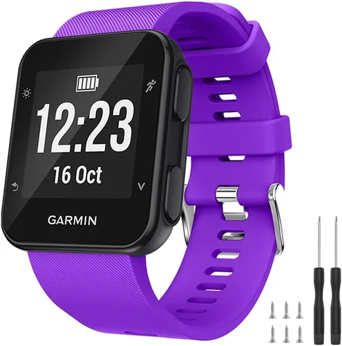 Vista 10 de Correa compatible con Garmin Forerunner 35, correa de repuesto de silicona suave, para reloj inteligente Garmin Forerunner 35, se ajusta a muñecas