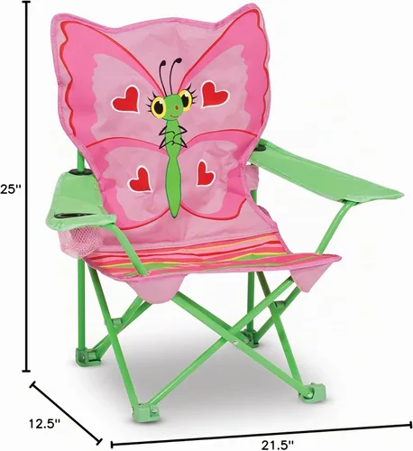 Vista 3 de Melissa & Doug Bella Butterfly Silla de exterior para niños (embalaje sin frustraciones)