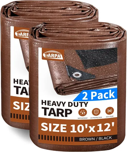 Vista 47 de TARPAL Lona 4x8 Pies Lonas Pequeñas Resistentes Impermeables 10mil Cubierta Protectora Multiusos Impermeable, Protección contra la Nieve o los Rayos