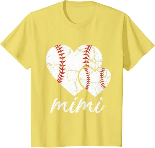 Vista 55 de Camiseta de béisbol Mimi para el Día de la Madre, Negro, S