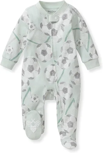 Vista 21 de Burt's Bees Baby Pijama con pies de algodón orgánico para niños Basketball Court