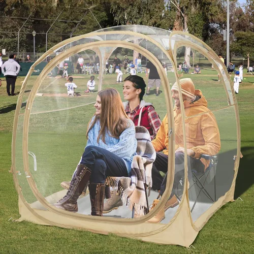 Vista 10 de EighteenTek® - Cápsula deportiva con suelo adjunto, visión clara de 360°, protección UV UPF 50+, refugio instantáneo impermeable para todo