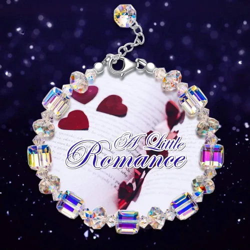 Vista 6 de LADY COLOUR Un poco de romance Pulseras de plata de ley para mujer, pulsera de cristales de la aurora boreal de 7 pulgadas + 2 pulgadas
