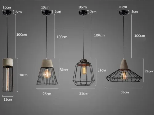 Vista 4 de Lámparas colgantes modernas vintage, estilo americano, pantalla de metal negro, iluminación colgante de techo, lámpara de techo con acabado