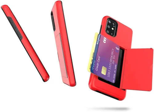 Vista 4 de Galaxy A52 5G Funda Con Tarjetero, Funda Protectora De Silicona De Silicona Para Samsung Galaxy A52 5G - Negro