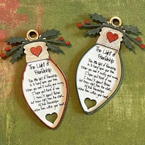 Vista 8 de Adornos de Navidad de la amistad para decoración del árbol de Navidad, regalo para amigos, mejores amigas y mejores amigas, diseño único
