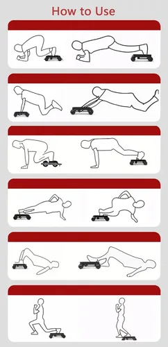 Vista 4 de Rueda abdominal de rebote automático con 4 ruedas Ab Roller Wheel Abdominal Trainer Plank Ab Roller Wheel para entrenamiento de núcleo