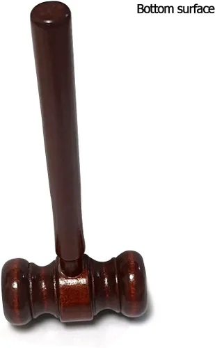 Vista 6 de Aliotech Accesorio de disfraz de martillo de madera para sala de tribunales, accesorios de disfraz de justicia, accesorios para venta de subastas