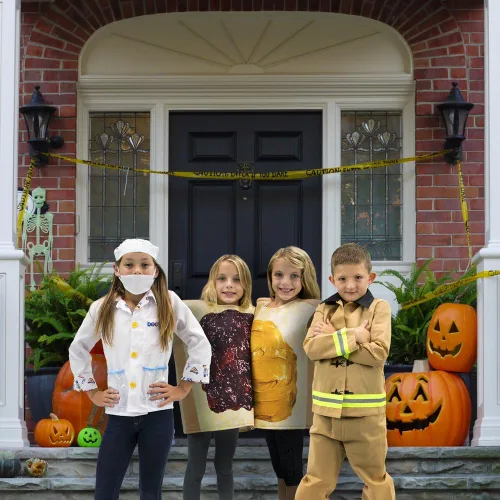 Vista 5 de Fearless Firefighter Disfraz de Halloween para niños - Traje de bomberos mediano