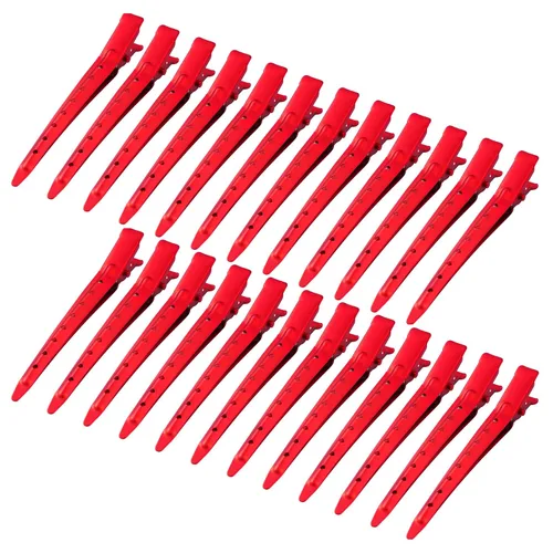 Vista 42 de 24 Paquetes de Pinzas Pico de Pato, Bantoye 2.75 Pulgadas Pinzas de Cocodrilo Rizadoras de Metal Antioxidante con Agujeros para Peinado del Cabello