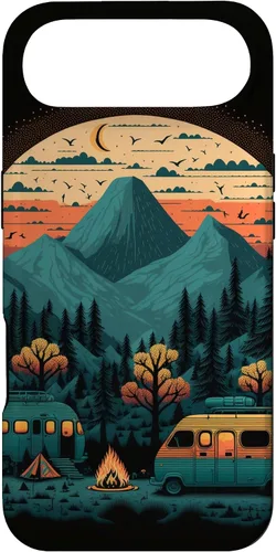 Vista 26 de Funda para iPhone 11 Pro Max Sunset Mountains & Trees para campistas