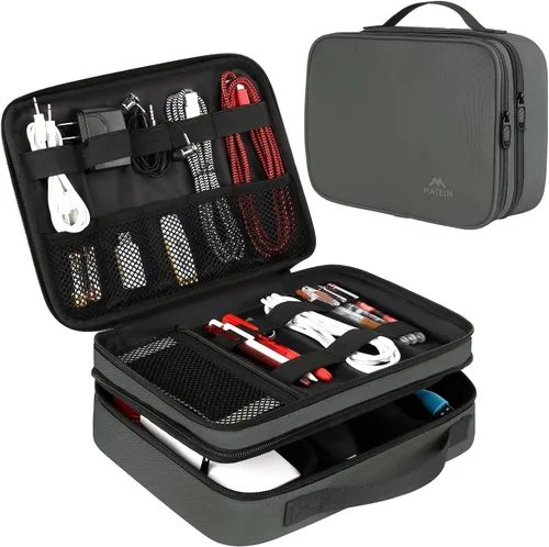 Vista 20 de MATEIN Bolsa organizadora de cables, bolsa de almacenamiento de viaje Negro (Antique Black)
