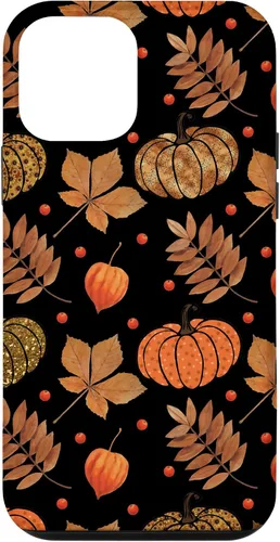 Vista 16 de Otoño hojas y calabazas patrón Halloween otoño regalos caso para iPhone 17
