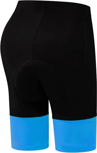 Vista 2 de KID1234 Pantalones de ciclismo para niños, pantalones cortos acolchados 3D, pantalones cortos de ciclismo para niñas, pantalones cortos negros