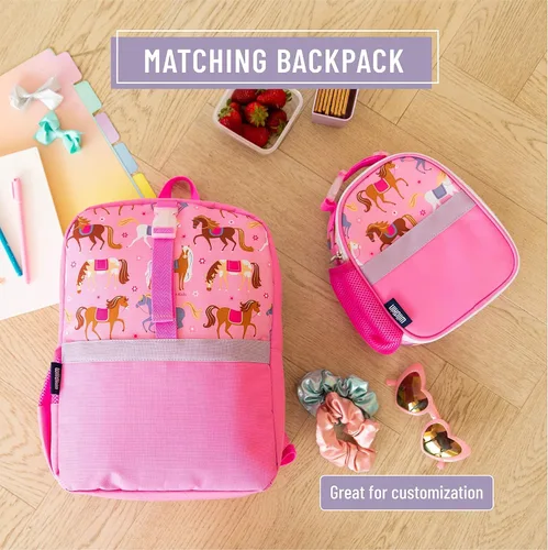 Vista 2 de Wildkin Kids Pack-it-All Mochila con caja de almuerzo con clip para niños y niñas, tamaño perfecto para empaquetar suministros escolares y tu