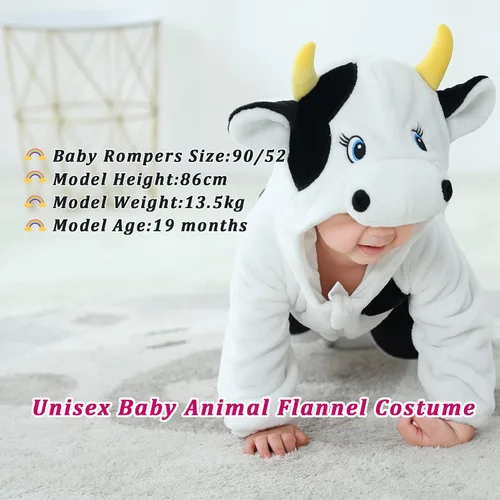 Vista 7 de TONWHAR Baby Boy's Girl's Animal Bodysuit Infant And Toddler's Romper Jumpsuit Halloween Costume Partywear