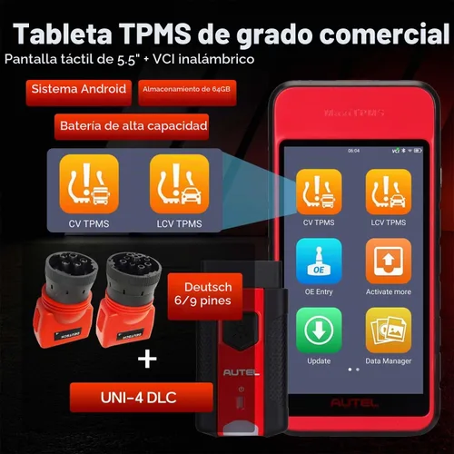 Vista 2 de Autel MaxiTPMS ITS600CV Herramienta TPMS para vehículos comerciales, para camiones remolques, autobuses, activar/leer/programar sensores CVS-A01