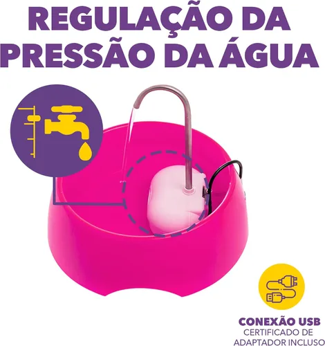 Vista 6 de Aqua MINI - Fuente de agua portátil para mascotas, cuenco automático para gatos y perros, grifo de acero inoxidable, filtros reemplazables, fácil