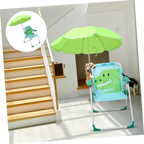 Vista 8 de Silla de playa portátil para niños y niñas, sombrilla ligera y plegable, sillas de camping para exteriores y niños pequeños, playa, alta tierra
