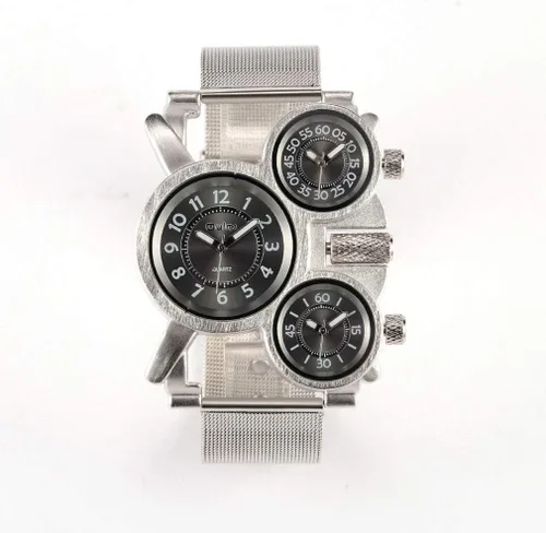 Vista 5 de Oulm Reloj de pulsera deportivo militar de cuarzo para hombre