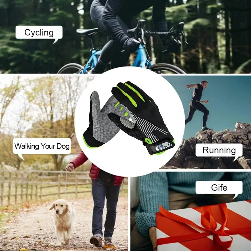Vista 6 de FUDOSAN Guantes de ciclismo para pantalla táctil, guantes de entrenamiento para gimnasio, transpirables, antideslizantes, guantes de fitness