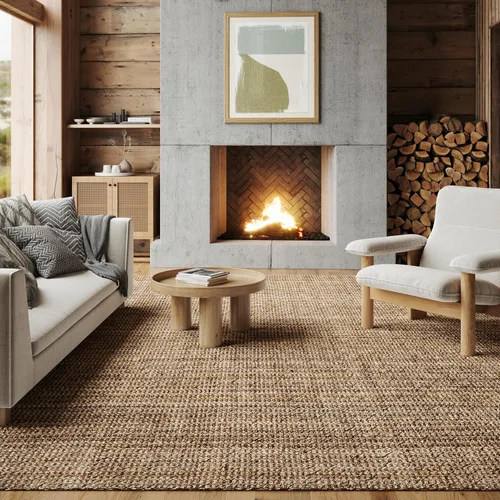 Vista 15 de nuLOOM Ashli Alfombra tejida a mano, Natural, 1,52 x 2,44 m, estilo granja, de yute, suave y texturizada, resistente a manchas, fácil de limpiar