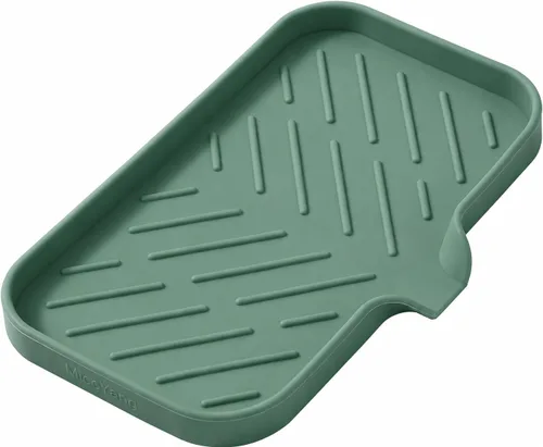 Vista 39 de MicoYang Jaboneras de Baño de Silicona con Boquilla de Drenaje - Organizador de Fregadero de Baño y Cocina, Soporte para Esponja, Bandeja de Jabón