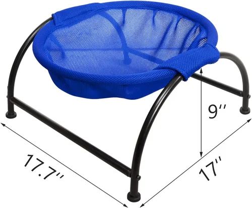 Vista 7 de MW Hamaca para gatos de pie independiente para gatos pequeños y grandes, lavable (azul)