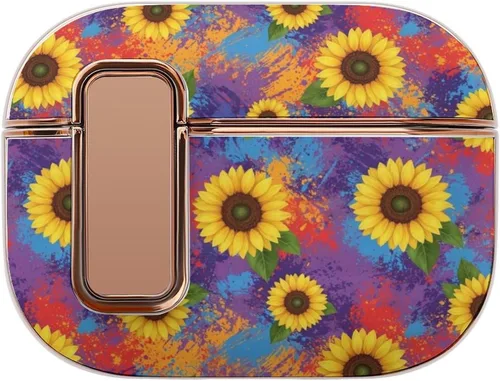 Vista 12 de Funda protectora de plástico suave compatible con Airpods Pro 2, funda de carga inalámbrica, ganado floral, vaca, accesorios para mujer