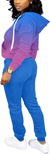 Vista 4 de Nimsruc Two Piece Outfits For Women Casual Tracksuit
