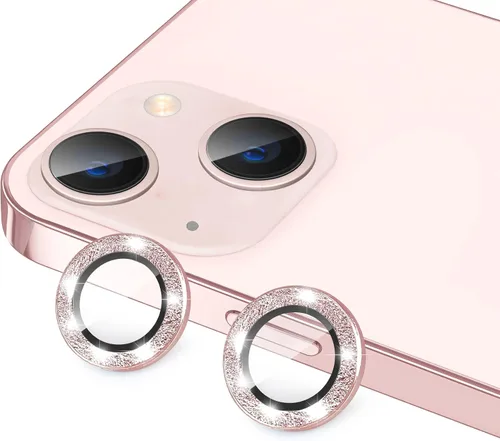 Vista 14 de Protector de Lente de Cámara para iPhone 13 Mini/iPhone 13, Vidrio Templado 9H Anti-Rayones Protector de Pantalla de Cámara de Metal a Prueba