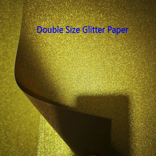 Vista 3 de Cartel de papel con purpurina de doble tamaño, color negro, con texto en inglés «Happy 80th Birthday», «No DIY Gold Glitter» para fiesta