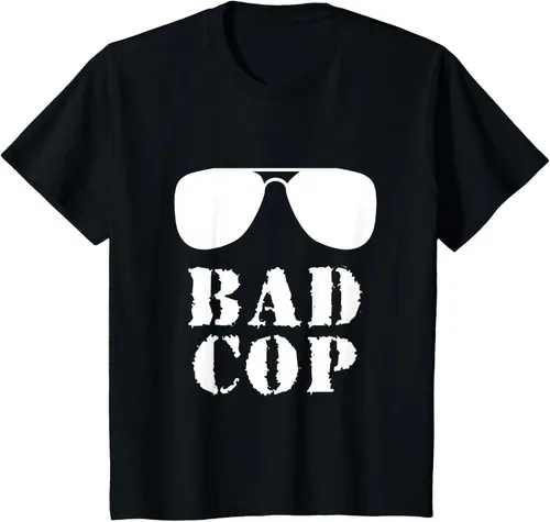 Vista 41 de Bad Cop Funny Police - Camiseta a juego para padre e hijo, Negro, S
